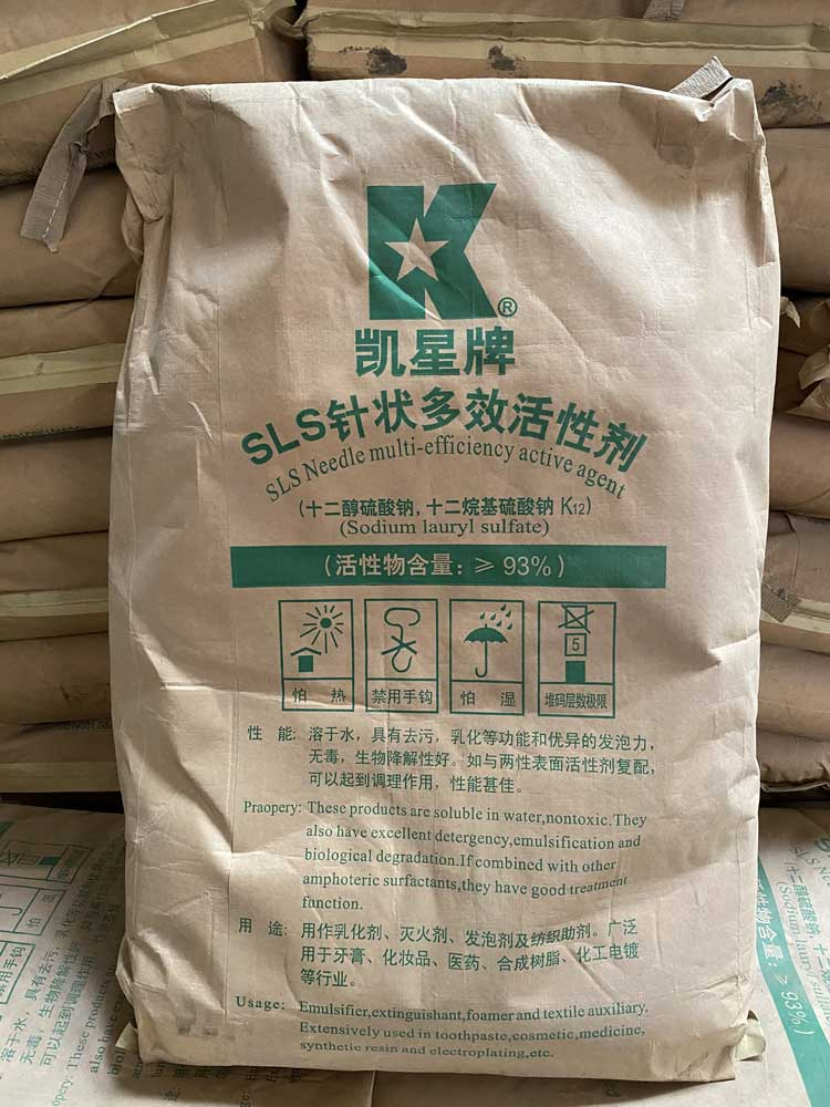 十二烷基硫酸鈉（K12）針狀
